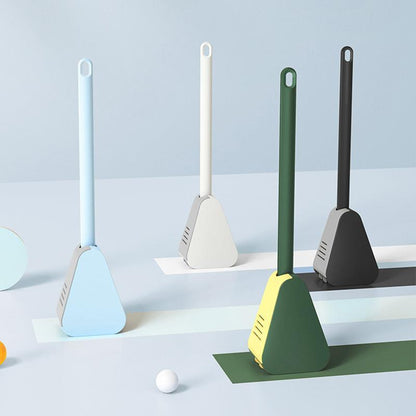 Wall Mounted Toilet Brush with Deep Reaching Bristles and Drip Away Holder
