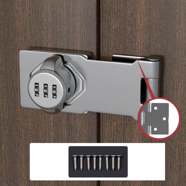 Combination Cam Lock with 1,000 Code Options and Chrome Dials, Dual Baseplate Design