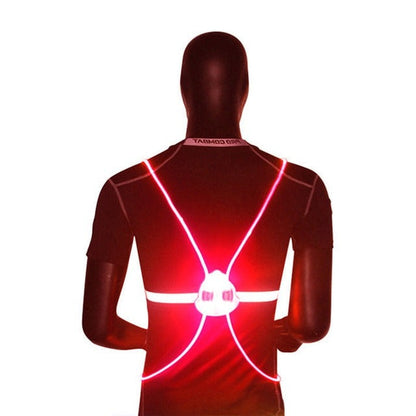LED Safety Vest with Fiber Optic Cables and 3 Light Modes, Adjustable Reflective Band
