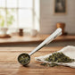 Tea Scoop with Built-In Bag Clip and One Teaspoon Measure, Stainless Steel