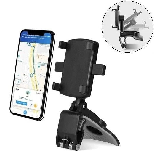 Adjustable 360-Degree Car Phone Mount for Hands-Free Driving Use