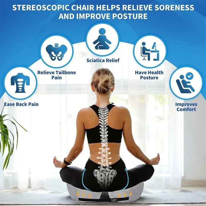 Adjustable Sit Bone Relief Seat Cushion with Customizable Support