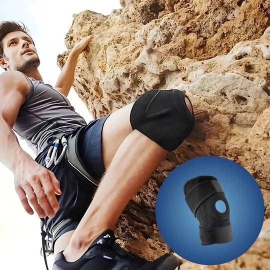 Knee Brace with Dual Side Stabilizers and Circular Compression, Adjustable Straps