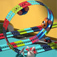 LED Race Track for Kids with Flexible Modular Track and Anti-Tip Car, USB Rechargeable