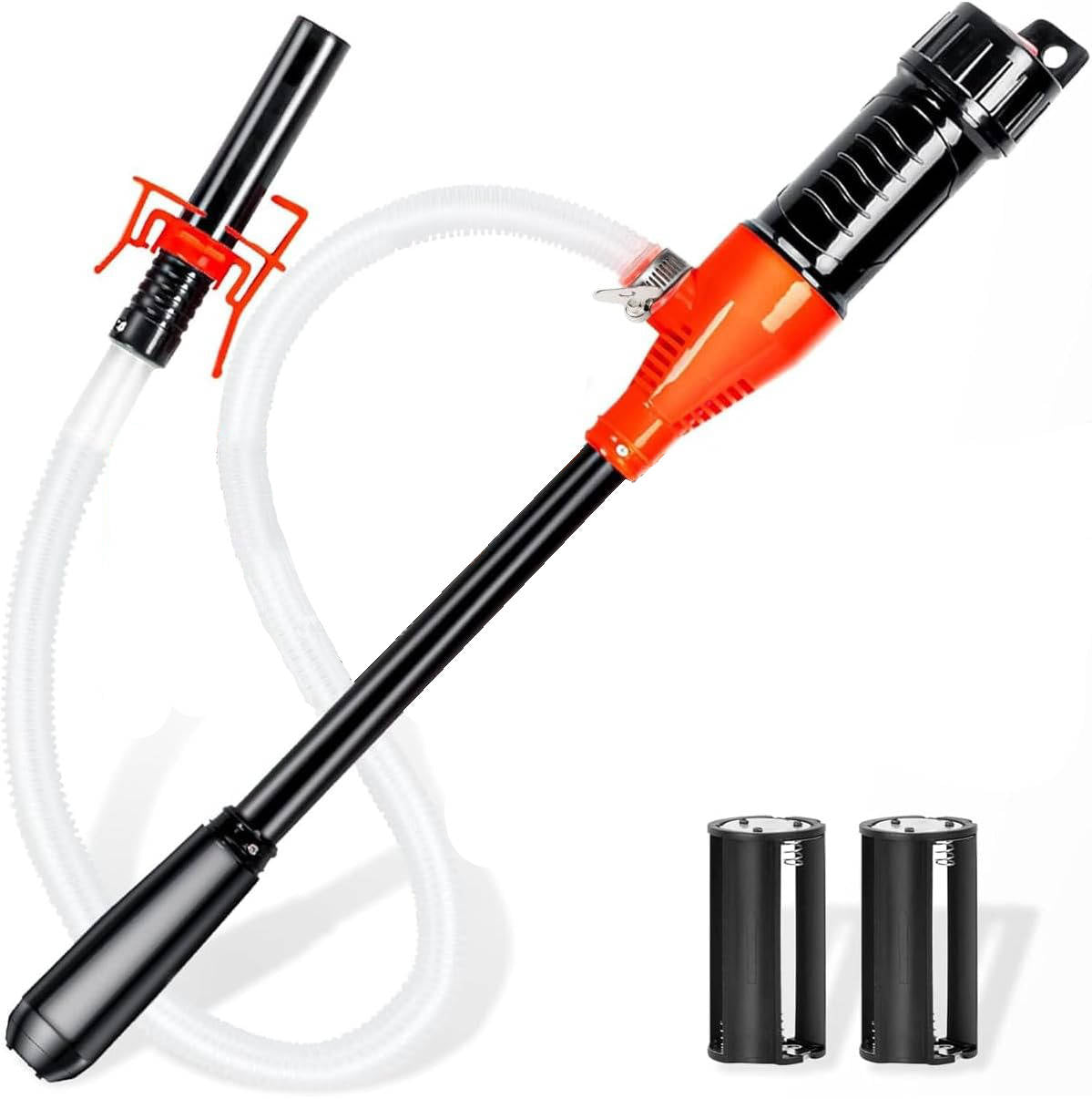 Battery Operated Liquid Transfer Pump with Extended Tubes and Multi-Fluid Compatibility