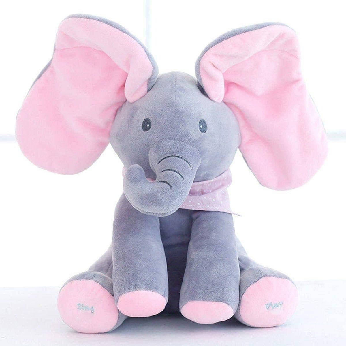 Interactive Plush Elephant with Peekaboo Action and Singing Sounds for Toddlers