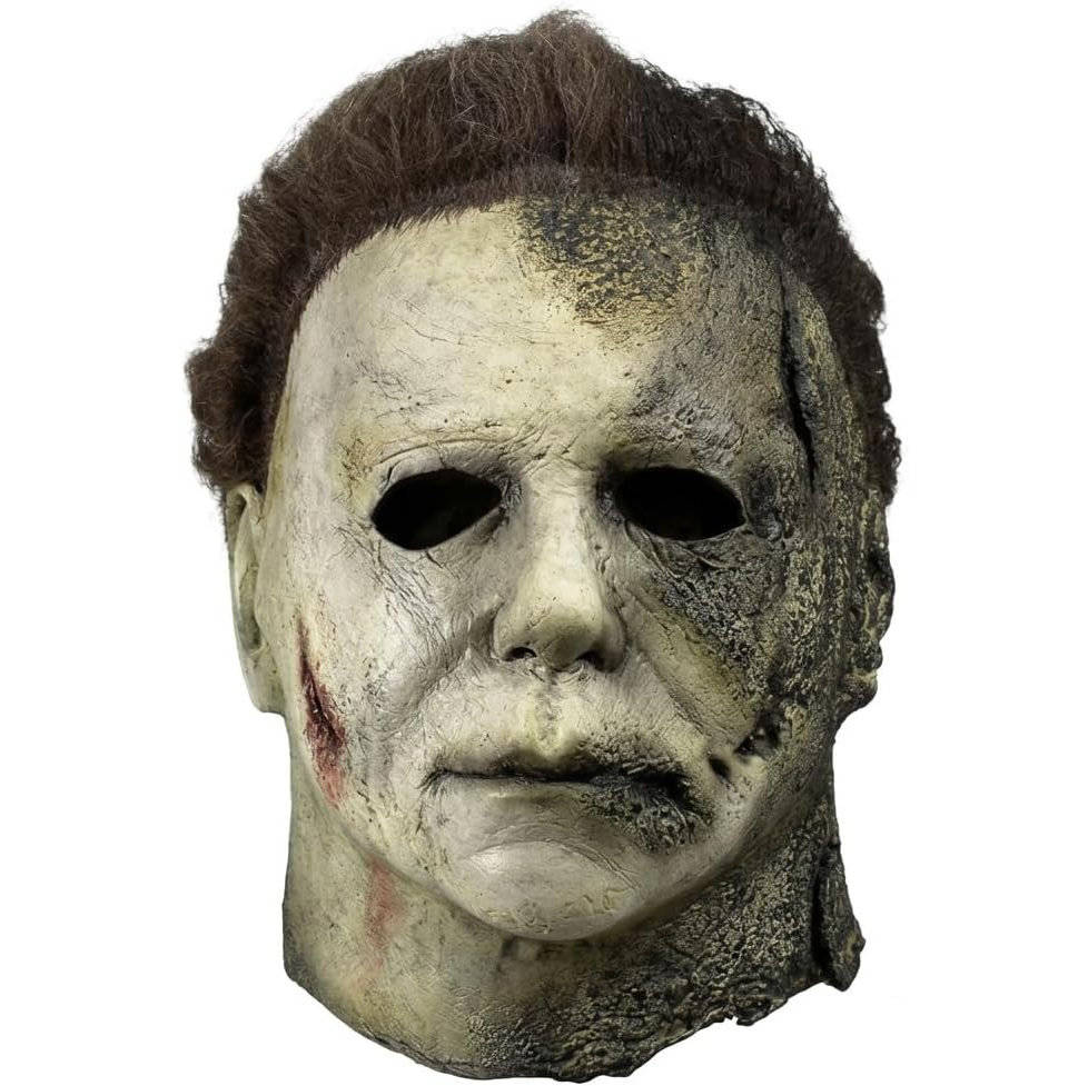 Adult Slasher Mask, White Realistic Latex Horror Mask for Halloween Cosplay and Costume Parties