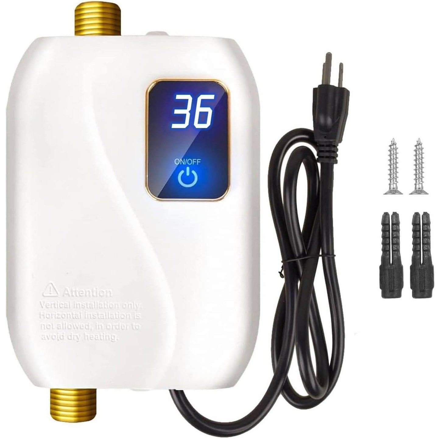 Water Heater Electric 110V, 3000W Instant Electric Water Heater, Under Sink on Demand Hot Water Heater with Digital Display
