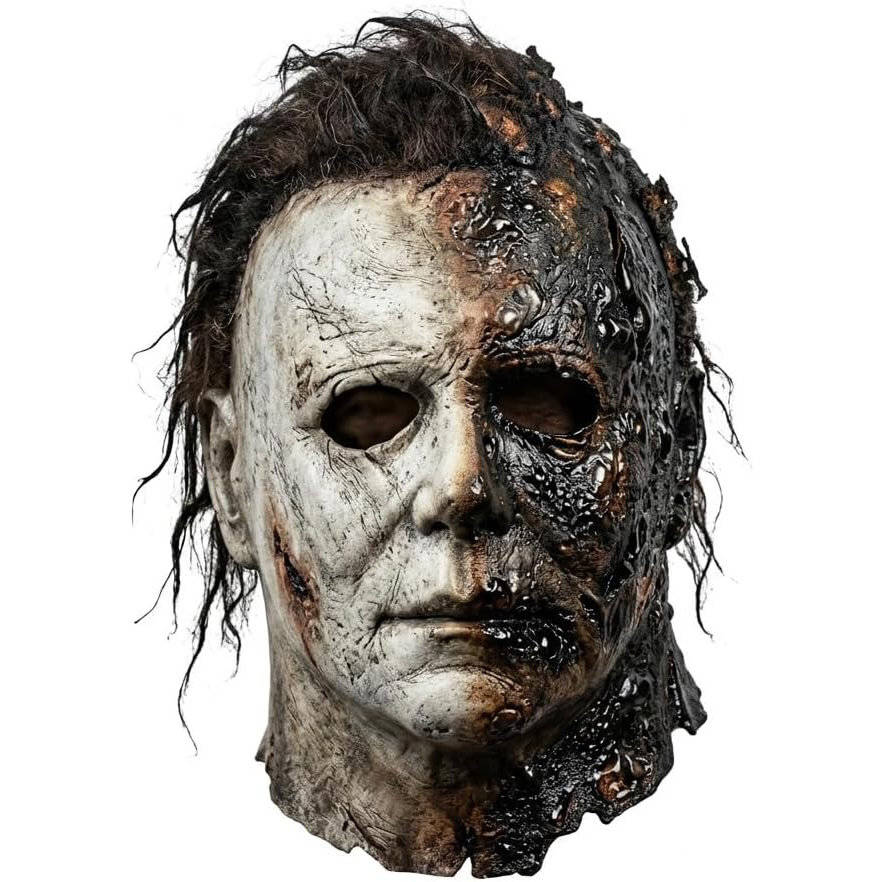 Adult Slasher Mask, White Realistic Latex Horror Mask for Halloween Cosplay and Costume Parties