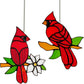 2 Pcs Hummingbird Stained Glass Window Hanging Suncatchers, Handmade Copper Foil Sun Catcher Decor