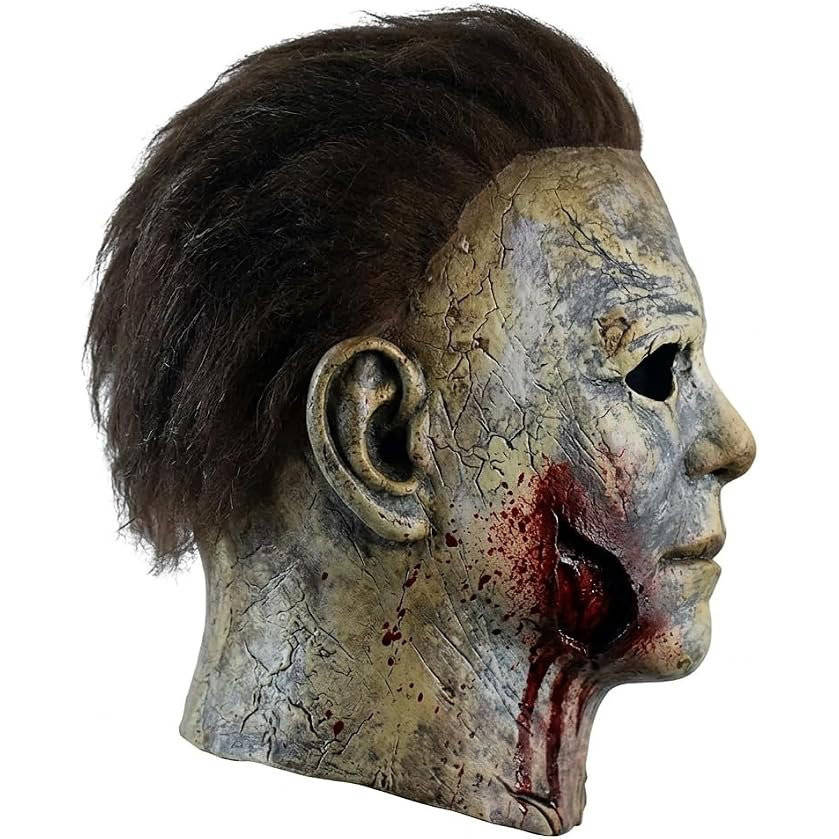 Adult Slasher Mask, White Realistic Latex Horror Mask for Halloween Cosplay and Costume Parties