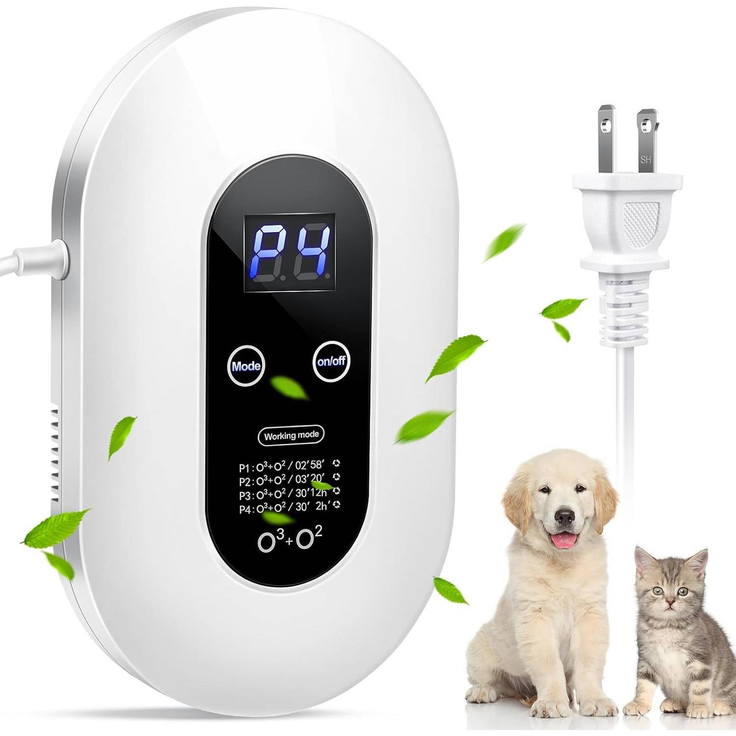 Plug In Odor Eliminator for Pets, 99% Cat Litter Deodorizer & Dog Poop Odor Removal