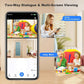 2MP Dual Lens Indoor Security Camera Wireless with Phone App, Auto Tracking Camera for Children & Pets