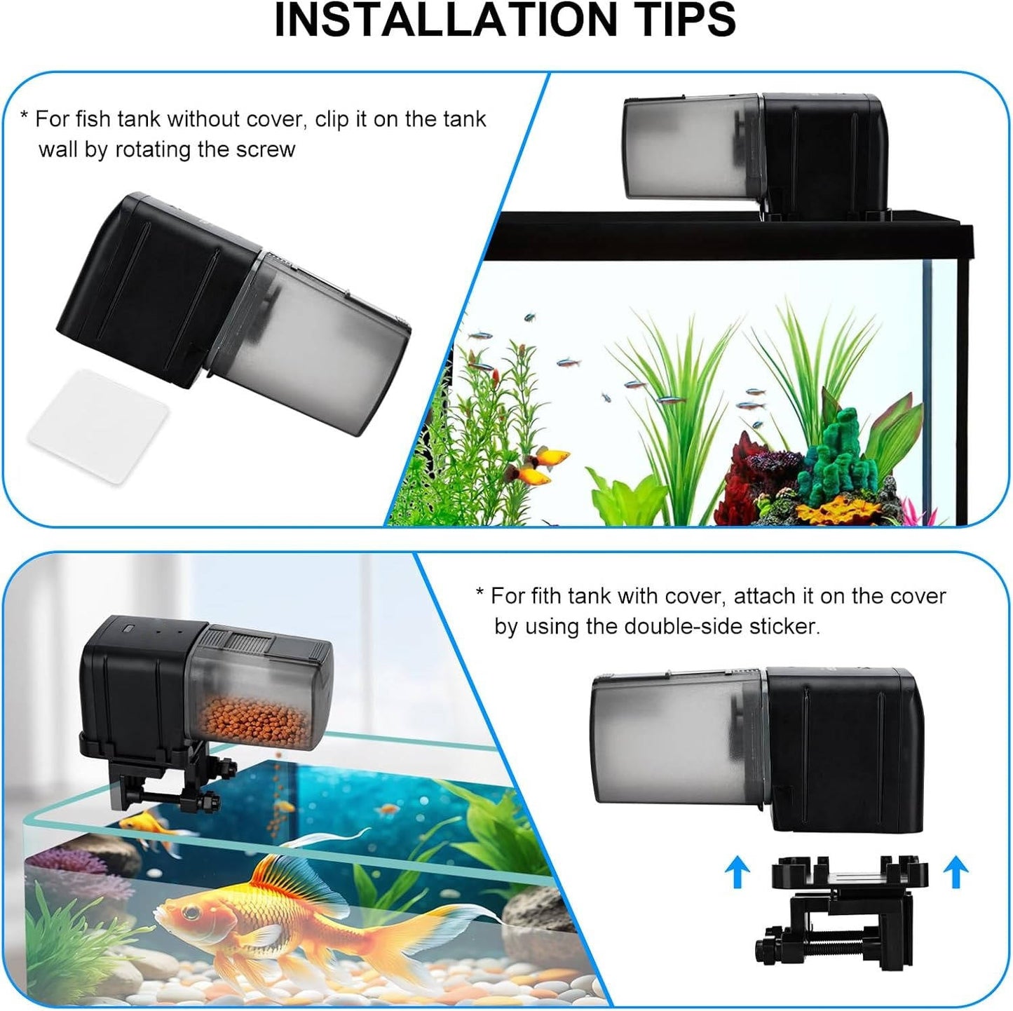 Smart Fish Feeder with App Control and Voice Commands