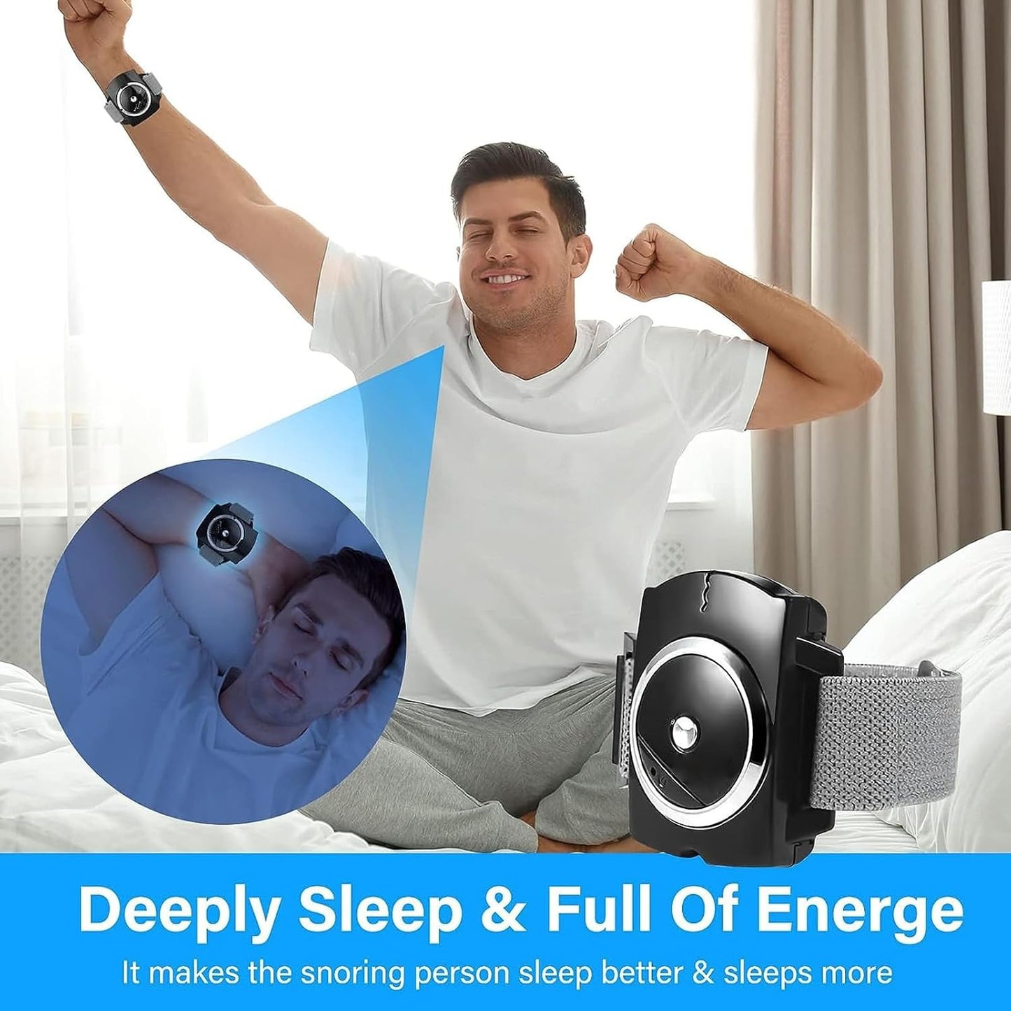 Anti Snore Wristband, Snore Stopper Sleep Connection Bracelet Device