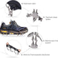 Ice Cleats for Shoes & Boots, 19 Stainless Steel Spikes, Anti Slip Snow Traction Grips for Hiking, Walking & Climbing