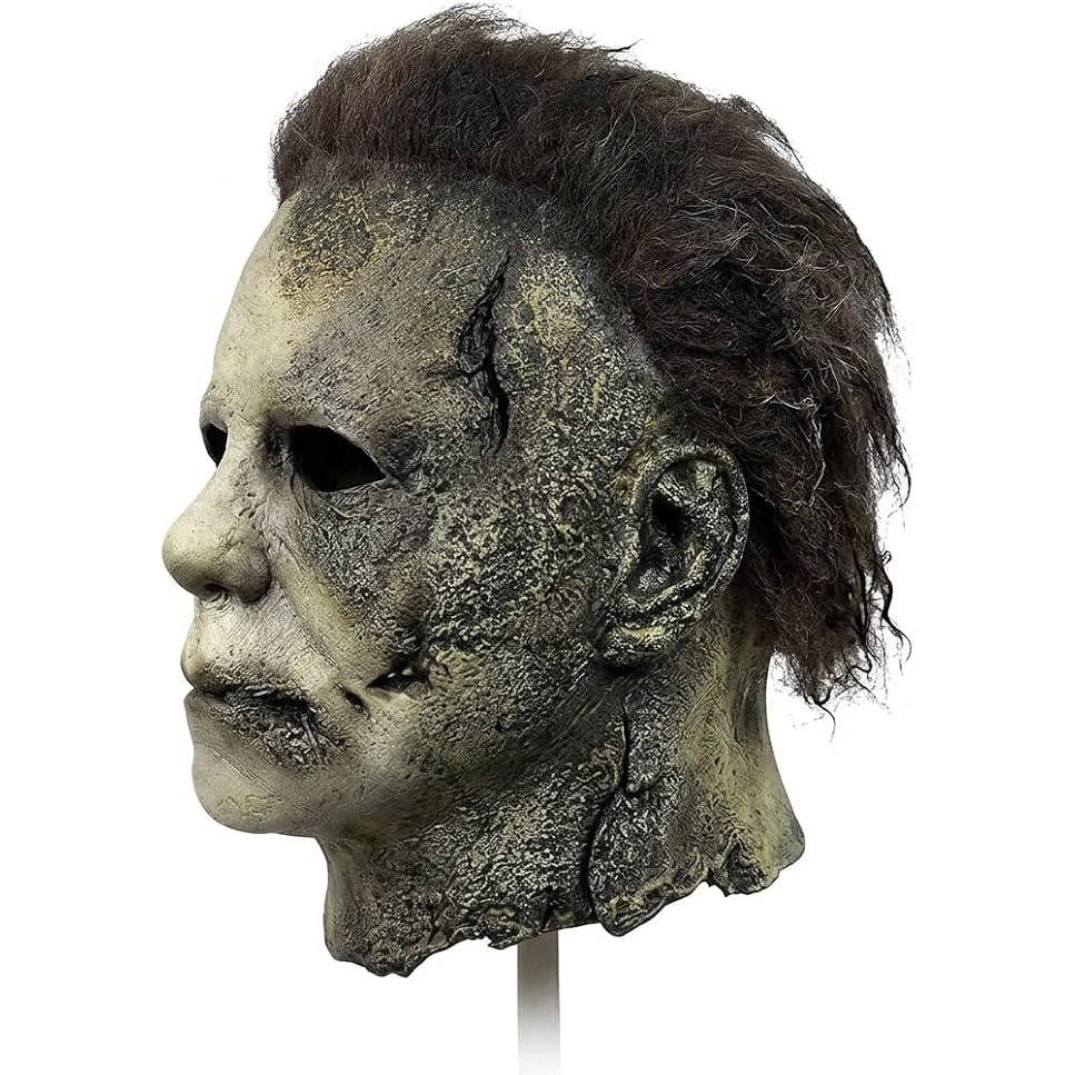 Adult Slasher Mask, White Realistic Latex Horror Mask for Halloween Cosplay and Costume Parties