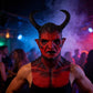 Demon Mask, Realistic Latex Mask with Horns for Halloween Cosplay and Costume Parties