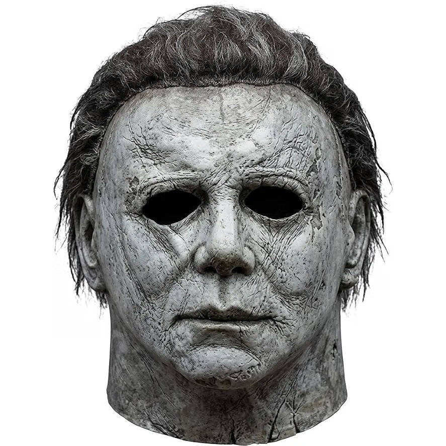 Adult Slasher Mask, White Realistic Latex Horror Mask for Halloween Cosplay and Costume Parties