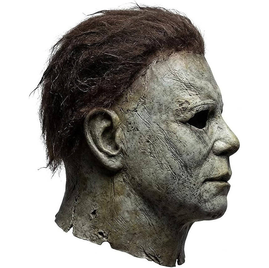 Adult Slasher Mask, White Realistic Latex Horror Mask for Halloween Cosplay and Costume Parties
