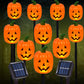 10 Pack Solar Pumpkin Stake Lights, Waterproof Halloween Outdoor Lights for Garden, Yard and Pathway Decor