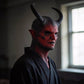 Demon Mask, Realistic Latex Mask with Horns for Halloween Cosplay and Costume Parties
