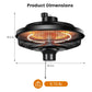 1500W Electric Ceiling Heater, Indoor Outdoor Hanging Heater for Home Patio Gazebo and Greenhouse