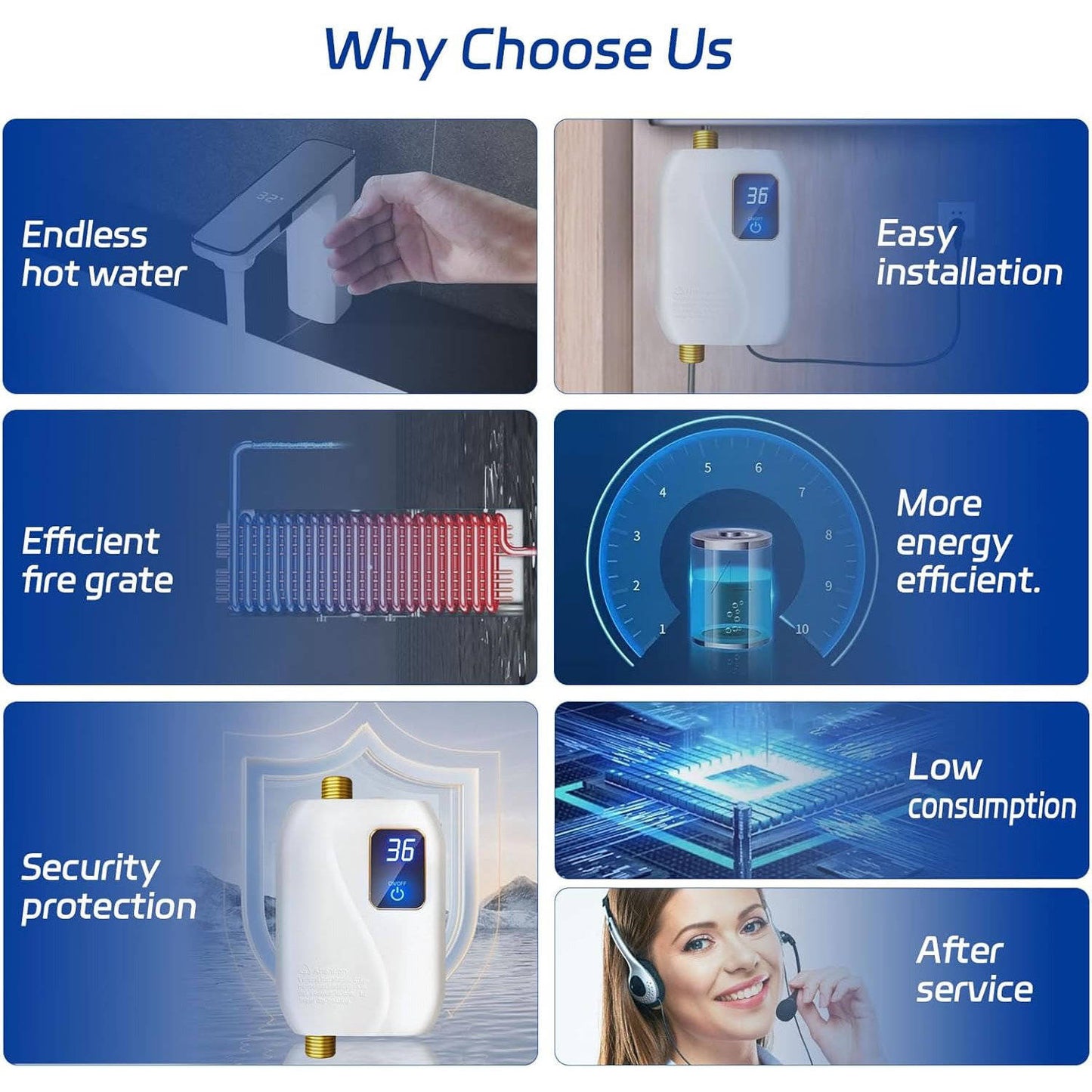 Water Heater Electric 110V, 3000W Instant Electric Water Heater, Under Sink on Demand Hot Water Heater with Digital Display