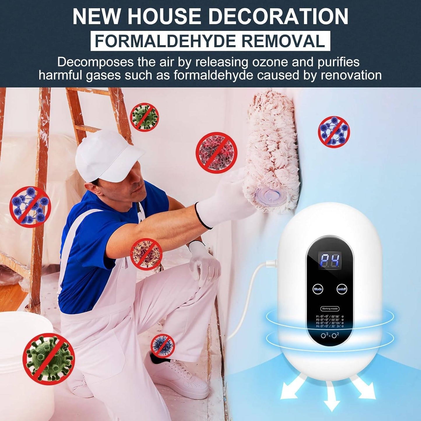 Plug In Odor Eliminator for Pets, 99% Cat Litter Deodorizer & Dog Poop Odor Removal