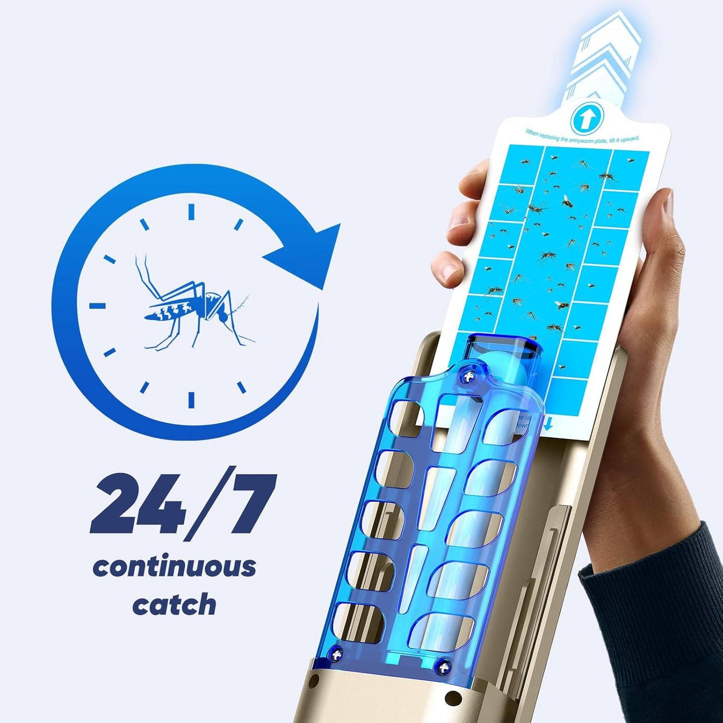 Plug in Fruit Fly Traps Indoor for Home, Mosquito Bug Zapper & Gnat Moth Catcher with 9W UV Night Light, 2 Pack