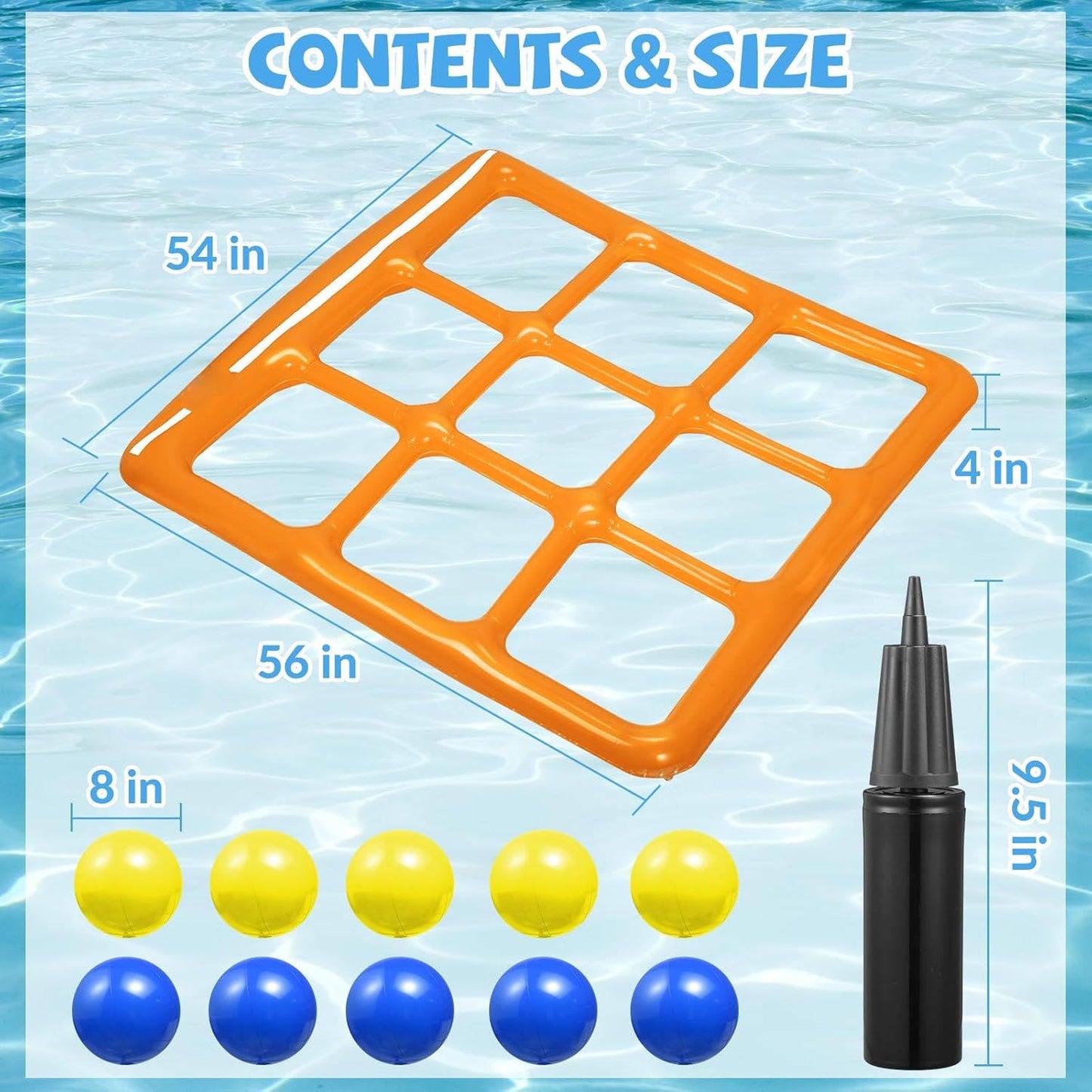 Inflatable Pool Games for Teens and Adults, Tic Tac Toe