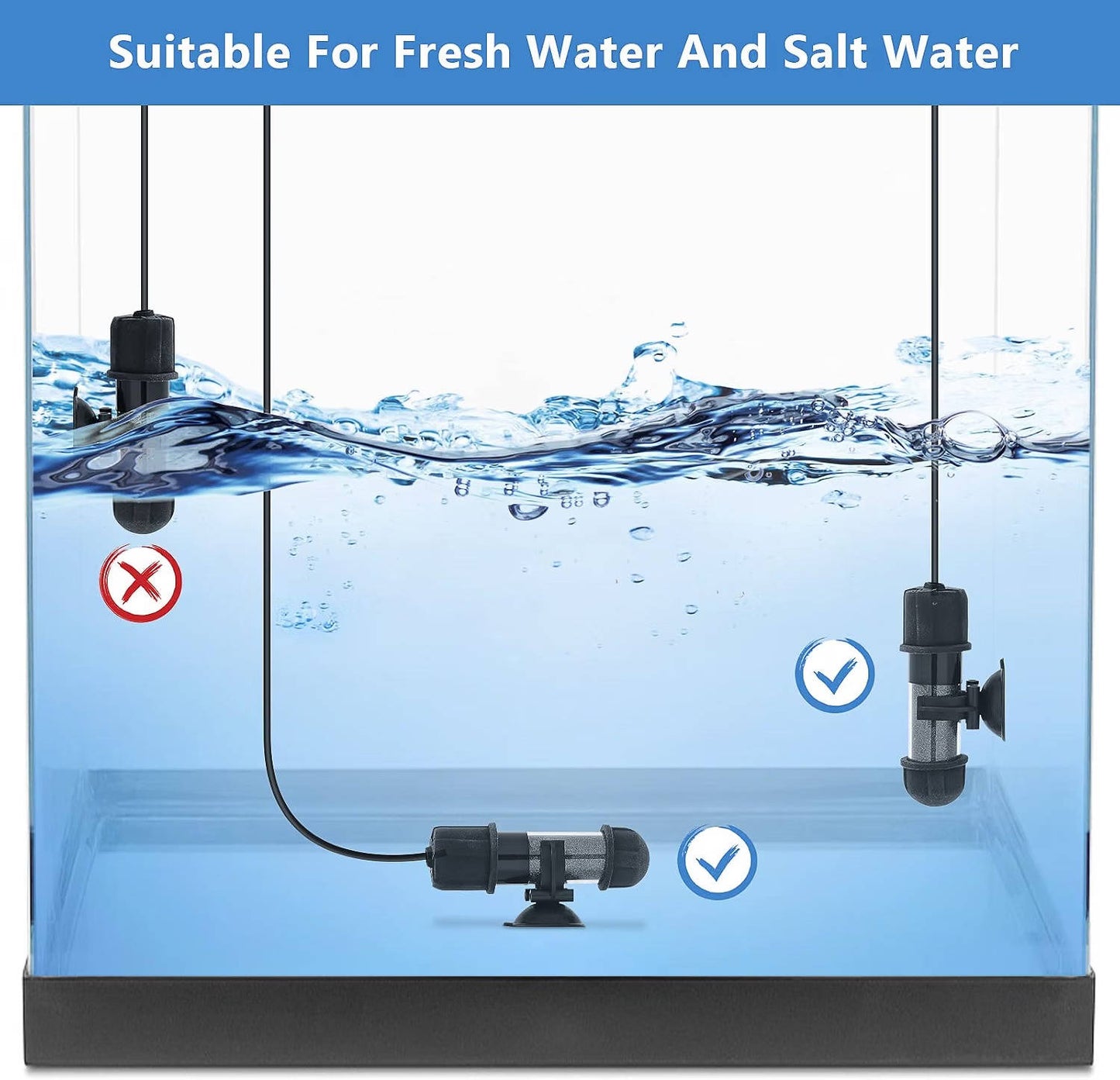 Aquarium Betta Heater, Submersible Fish Tank Heater 10W/25W/50W/100W with LED Digital Display for Freshwater and Saltwater