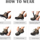 Ice Cleats for Shoes & Boots, 19 Stainless Steel Spikes, Anti Slip Snow Traction Grips for Hiking, Walking & Climbing