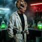Adult Alien Mask, Area 51 Full Head Latex Mask for Halloween Cosplay Costume Parties