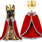 Halloween Dog King Costume, Royal Cape with Crown for Medium and Large Dogs, Pet Costume for Parties
