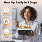 Electric Heated Lunch Box, Cordless 12000mAh Portable Food Warmer, Leak Proof Stainless Steel Container with Timer