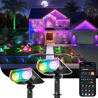Outdoor Halloween Spot Lights, Garden Patio Pathway and Yard, Waterproof and Solar