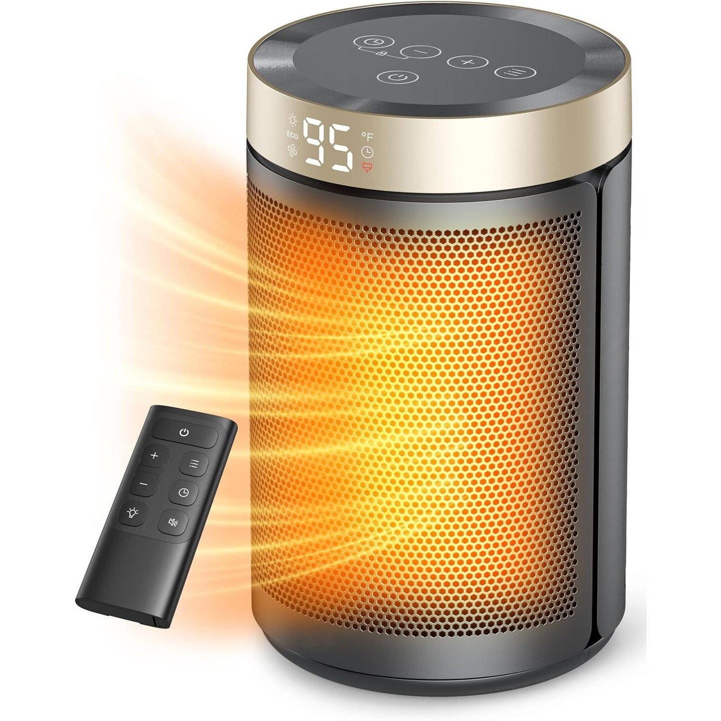Portable Space Heater, Electric Indoor Heater with Adjustable Thermostat for Home, Office & Bedroom