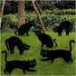 6 Pack Halloween Black Cat Yard Decorations, Waterproof Lawn Signs with Stakes and Glow in Dark Eyes for Outdoor Halloween Decor