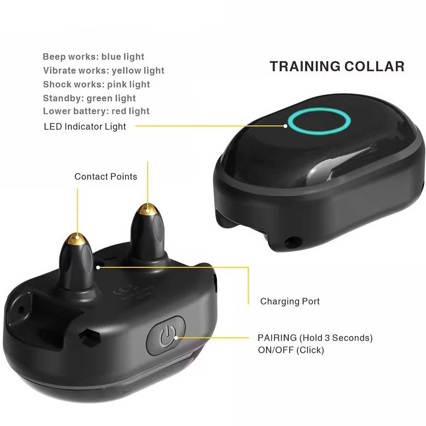 Shock Collar for Small Dogs, Dog Training Collar with Remote, Waterproof Rechargeable Collar