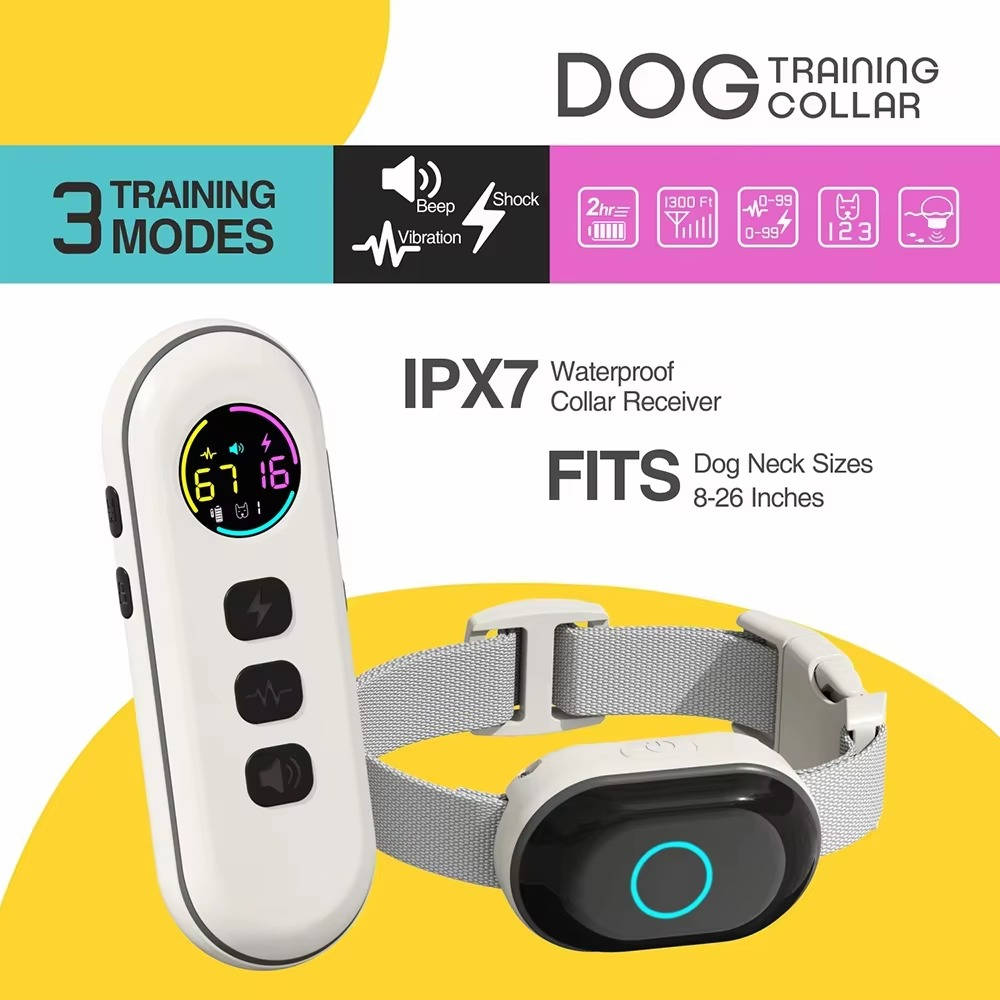 Shock Collar for Small Dogs, Dog Training Collar with Remote, Waterproof Rechargeable Collar