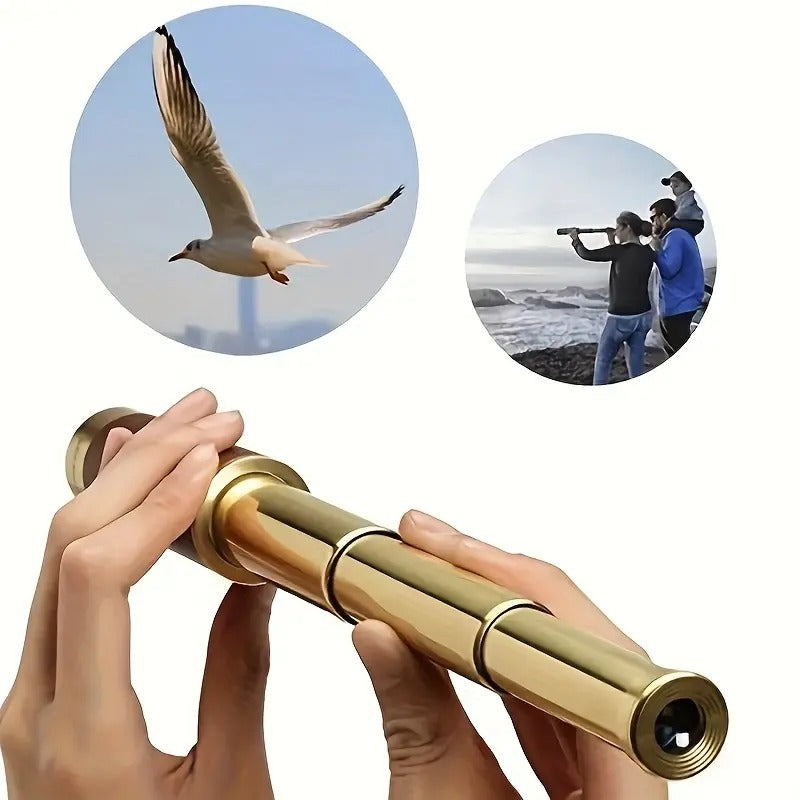 High Definition Monocular Spyglass Pirates Telescope, Portable Long Range Monocular Scope