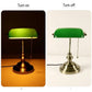 Vintage Bankers Desk Lamp, Retro Green Table Lamp