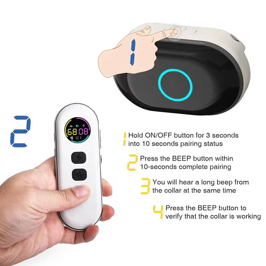 Shock Collar for Small Dogs, Dog Training Collar with Remote, Waterproof Rechargeable Collar