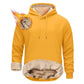 Sherpa Fleece Hoodie with Hidden Security Pocket and Raglan Sleeves for Men