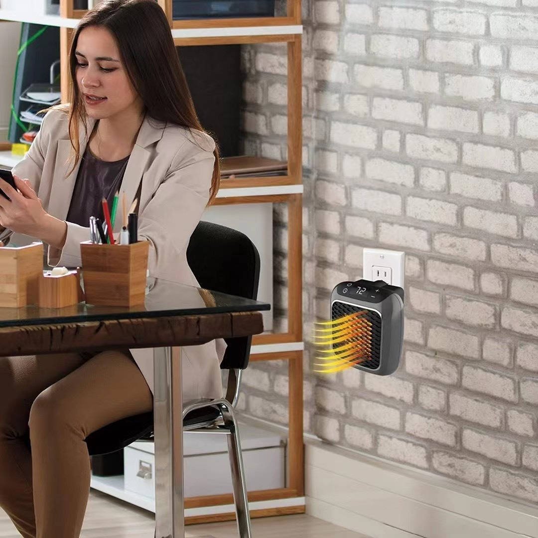 Mini Wall Mounted Heater, Compact Ceramic Electric Heater Fan for Bedroom Dormitory Home and Small Spaces