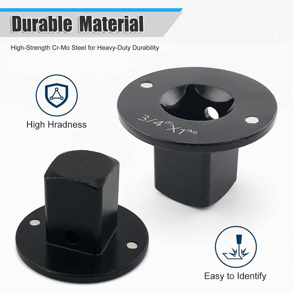 4 Piece Impact Socket Adapter Set, Low Profile Stubby Drive Ratchet Adapters, 1/4" to 1" for Tight Spaces