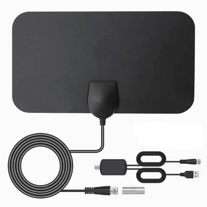 300 Miles Indoor Digital Amplified HDTV Antenna with Signal Booster for Local Channels