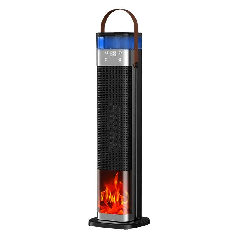 2000W Space Heater, 2 in 1 Ceramic Tower Heater with Humidifier and 3D Flame Effect for Large Room Bedroom Office Home