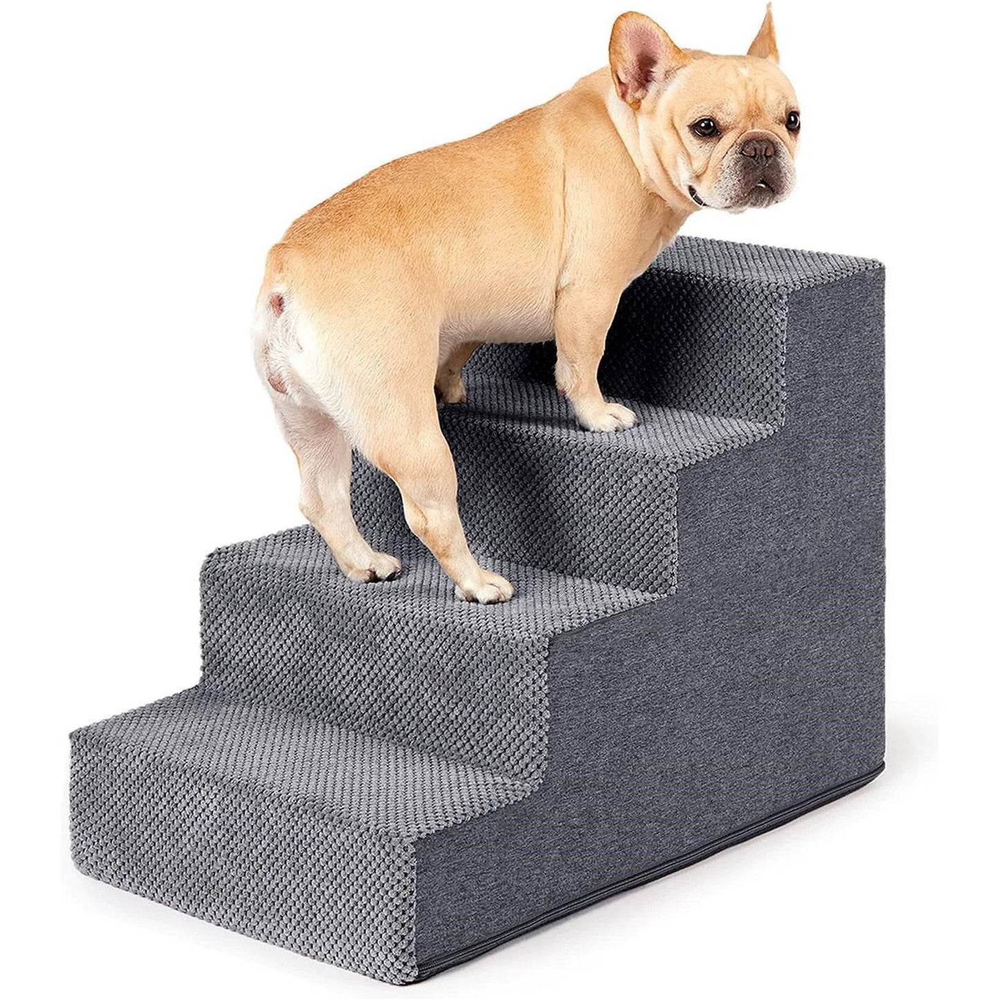 Dog Stairs for Bed 18 Inch Height, 4 Step Non Slip Pet Steps for Small Dogs and Cats